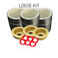 Aftermarket L0618HV Fluid End Wear Parts Kit 2.25" - Fits Ditch Witch JT20, JT25, JT30, JT2720 & Vermeer D24 (3 Cups, 3 Liners, 6 Valve Seals)