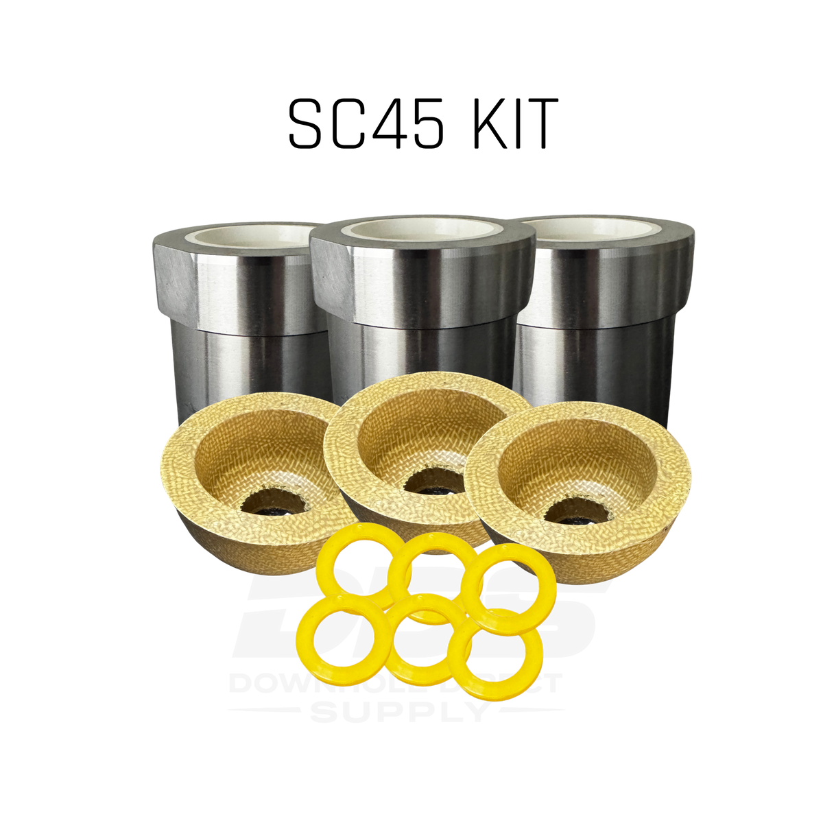 Aftermarket SC45 Fluid End Wear Parts Kit 2.25" - Fits Vermeer 24x40 (3 Cups, 3 Liners, 6 Valve Seals)